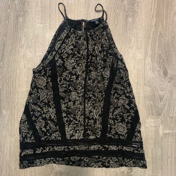 Lucky Brand Tops - Lucky Brand Gray Black Sleeveless Blouse